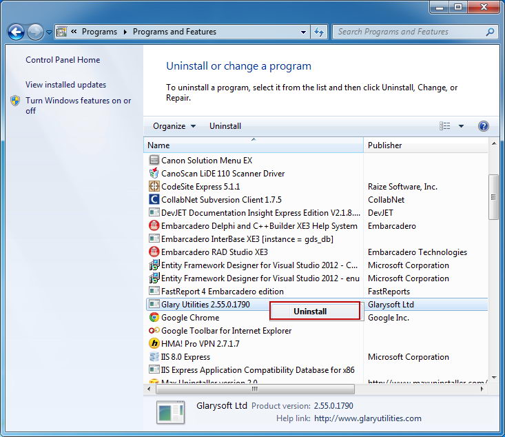 uninstall_Glary_Utilities