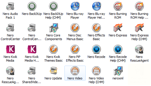 Nero12_programs