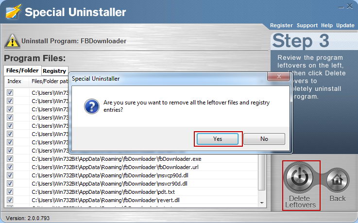 uninstall_FBDownloader_with_Special_Uninstaller3