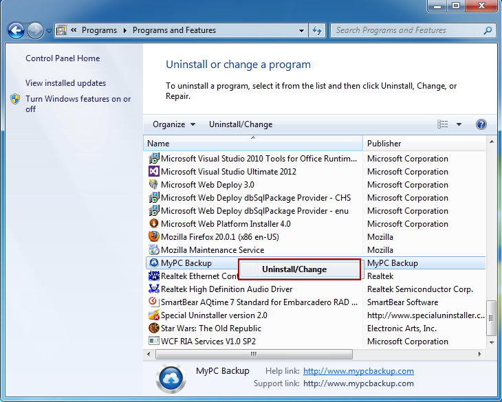 uninstall_MyPCBackup_programs