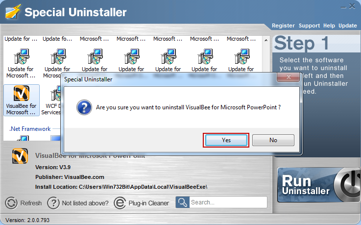 uninstall_VisualBee_program_with_Special_Uninstaller1