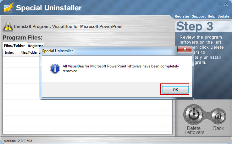 uninstall_VisualBee_program_with_Special_Uninstaller4