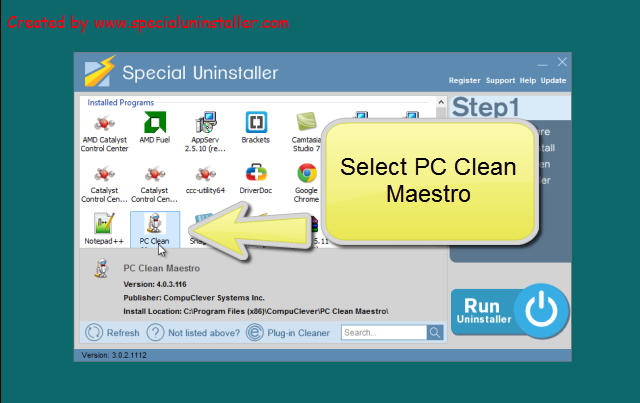 uninstall PC Clean Maestro