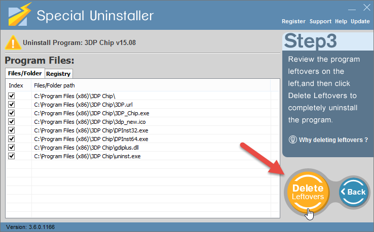 uninstall 3DP Chip with Special Uninstaller (3)