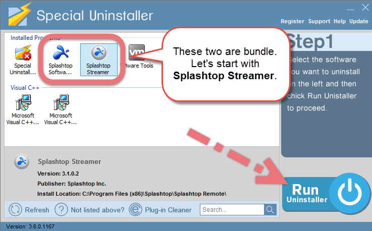 Uninstall Splashtop Streamer with SU.