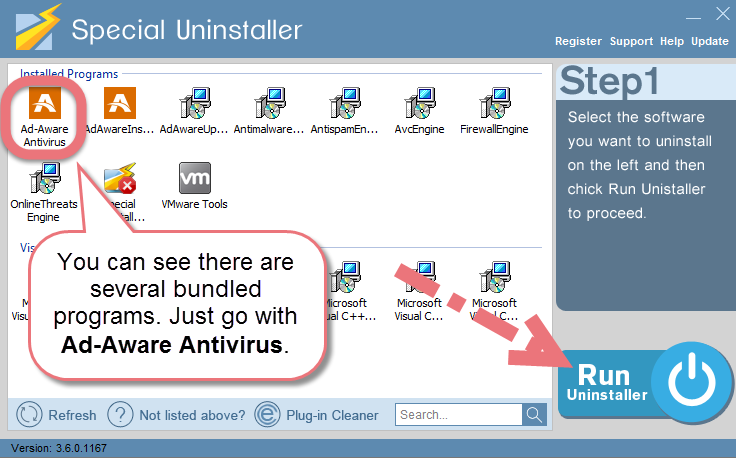 Uninstall Adaware 11  by using Special Uninstaller.