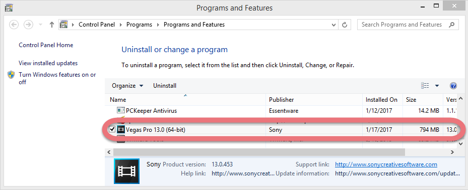 uninstall-vegas-pro-14