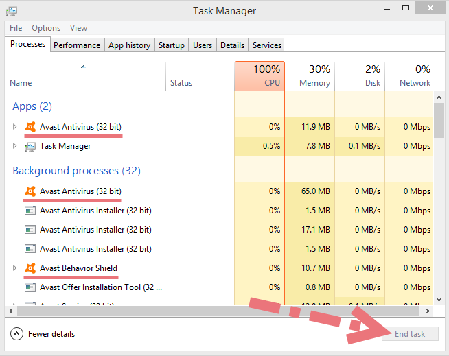 end-avast-processes