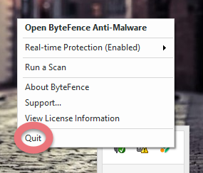 quit-bytefence-anti-malware