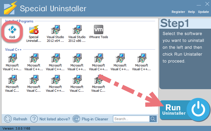 Remove Kodi by using Special Uninstaller.