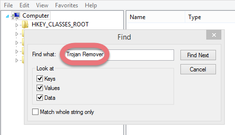 search-for-trojan-remover-leftovers