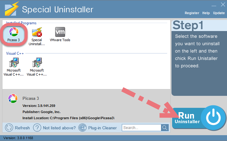 Remove Picasa on Windows PC easily. 