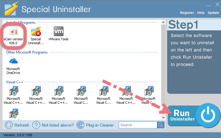 Simple method to remove oCam from your PC. 