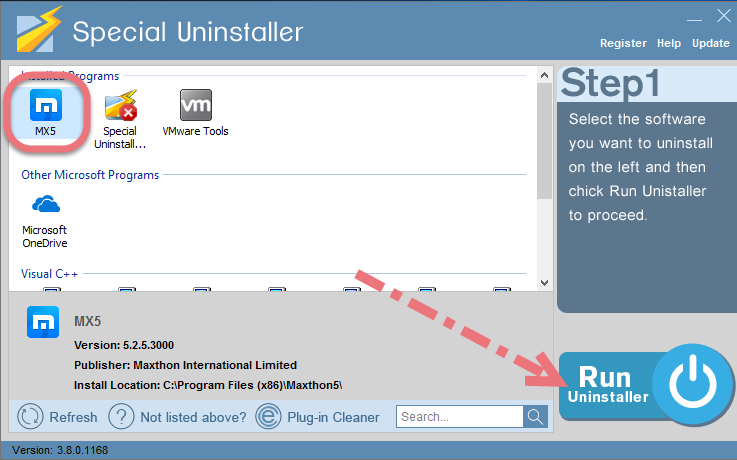 Remove Maxthon Cloud Browser with Special Uninstaller.
