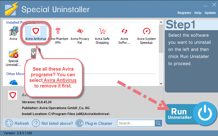 Remove Avira Antivirus 2019 using Special Uninstaller.