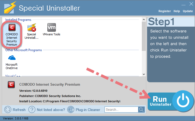 Remove Comodo Internet Security Premium 2019 using Special Uninstaller. 