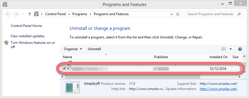 uninstall HomeGuard in Windows