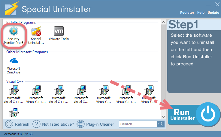 Uninstall Security Monitor Pro using Special Uninstaller. 