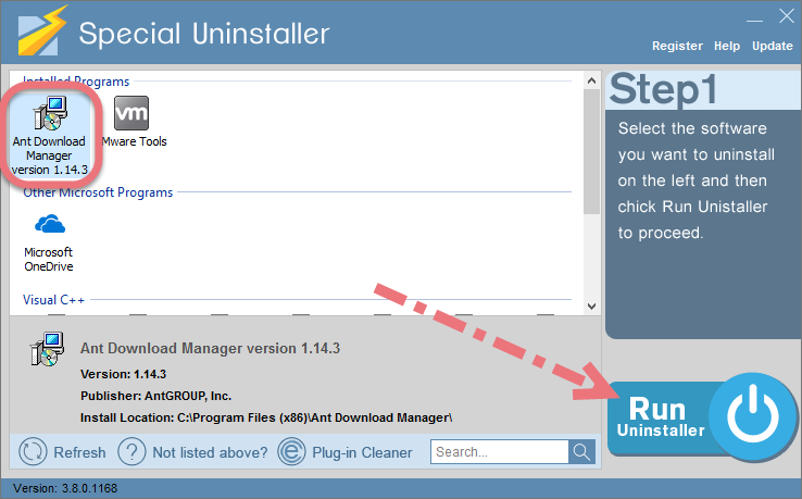 Remove Ant Download Manager using Special Uninstaller.