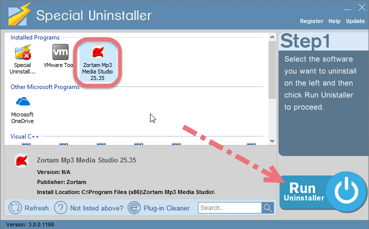 Remove Zortam Mp3 Media Studio using Special Uninstaller.