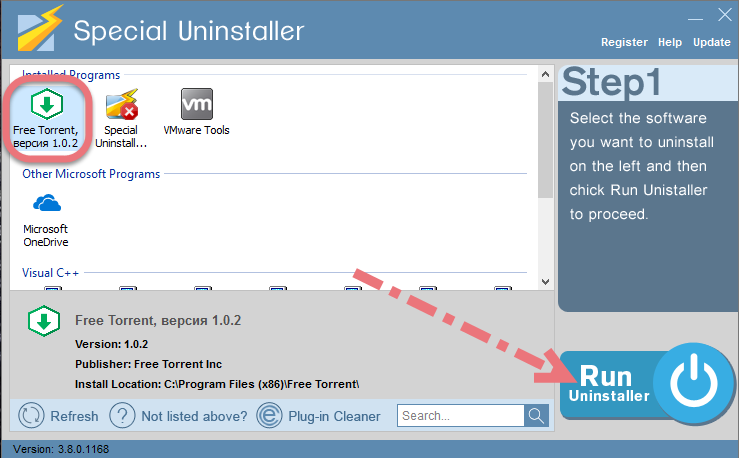 Uninstall Free Torrent using Special Uninstaller.