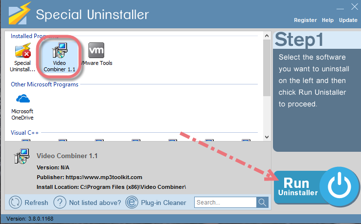 Remove Video Combiner using Special Uninstaller.